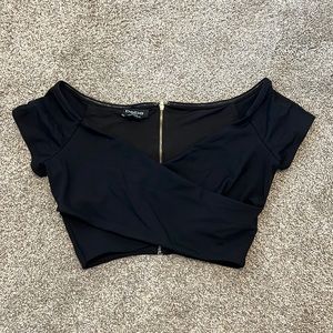 Black Bebe Crop Top